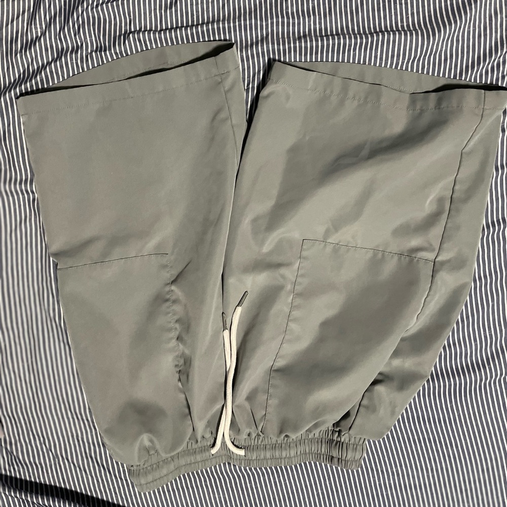 Dark gray nylon shorts
